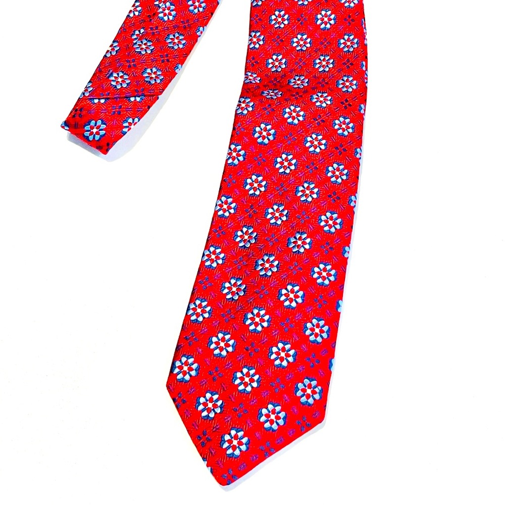 Robert Talbot Red Silk Brocade Necktie